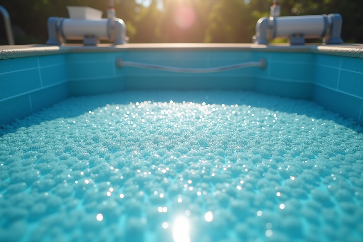 Filtre à média propre dans un filtre piscine moderne